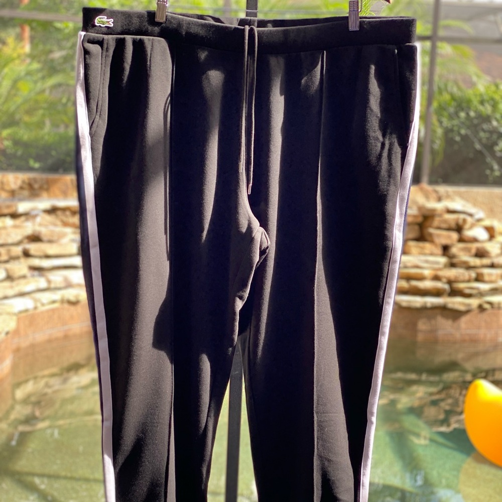 LACOSTE‎ STRIPED ACCENT FLEECE SWEATPANTS (4XL)